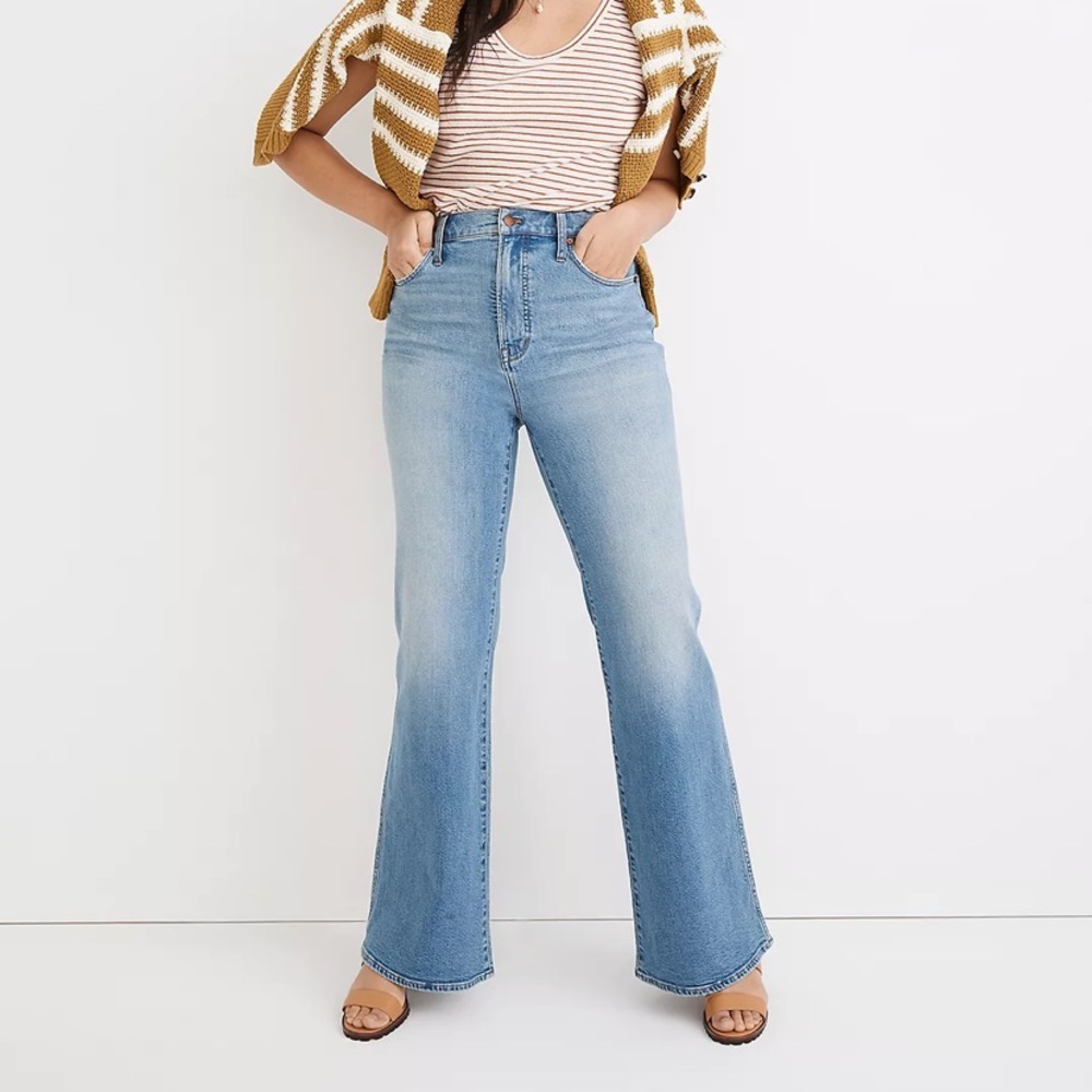 Madewell High-Rise Flare Jeans in Caine Wash sz 32